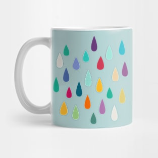 Rainbow Raindrops Jewelled Multicolour Colourful on Sky Mug